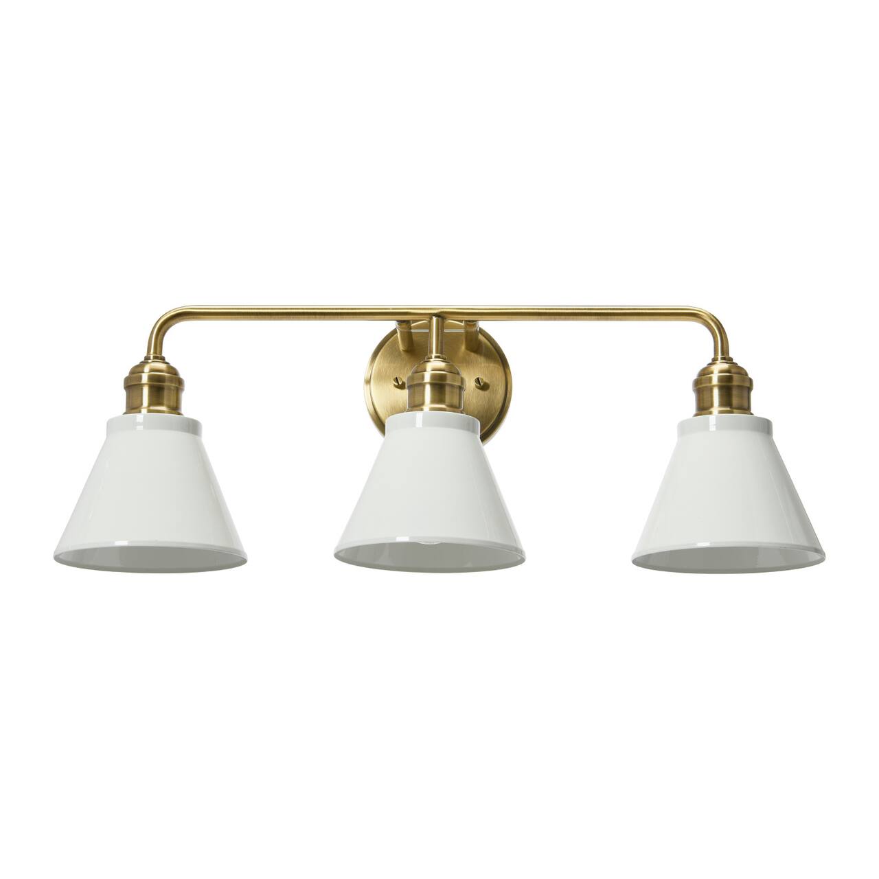 Hello Honey® Robert Stevenson Lighting Josie Metal 3-Light Vanity with Shades